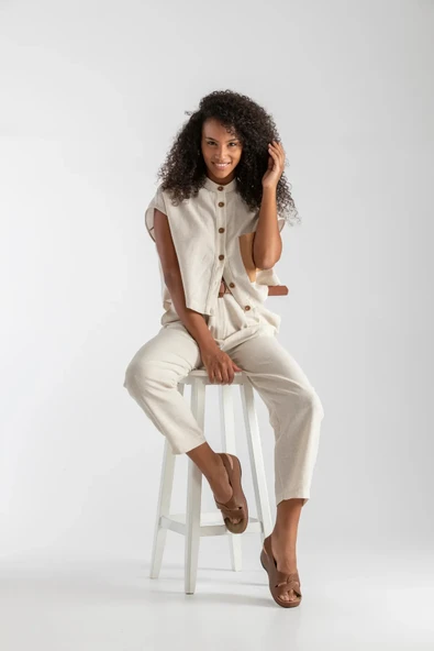 Roy Jones Kadın Ortopedik Anatomik Tabanlı Topuklu Konfor Modeli Anne Orta Yaş Genç Şık Sandalet Terlik - 2