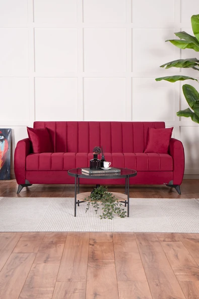 Kilim Mobilya Linda Koltuk Takımı 3 2 B B Bordo - Resim 2