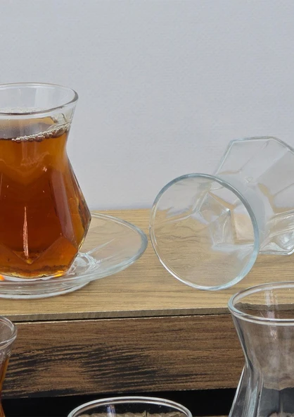 Lavinia 12 Parça Çay Seti - 6 Kişilik Çay Bardağı Takımı - 130 ML - 4