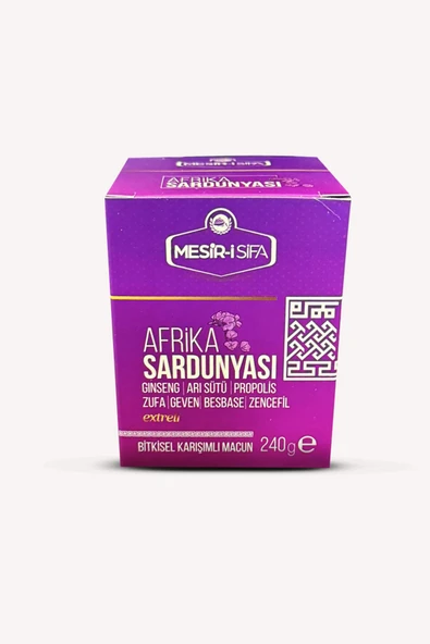 Mesir-i Şifa Afrika Sardunyası Macunu Ginseng Arı Sütü Propolis Zufa Geven Besbase Zencefil Ekstreli Macun 240g - 6