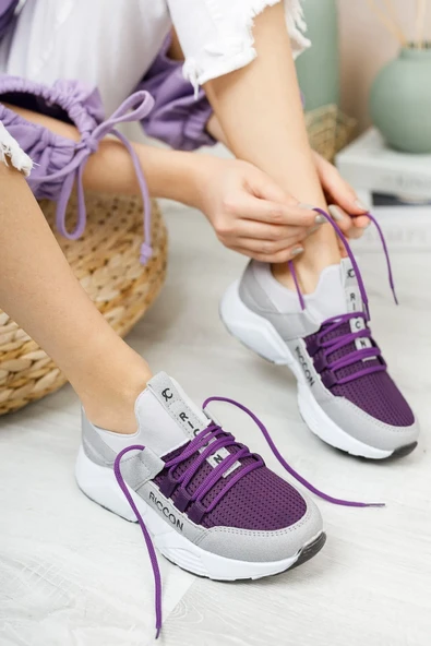Riccon Kadın Buz Mor Sneaker 0012072
