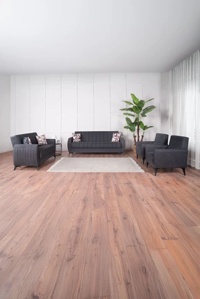 Kilim Mobilya Linda Koltuk Takımı 3 2 B B Antrasit