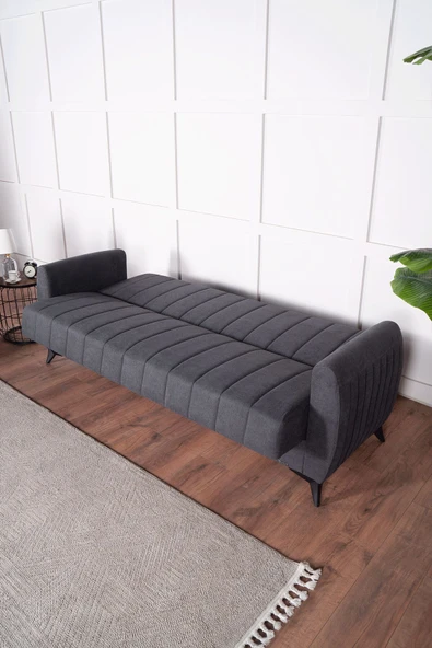 Kilim Mobilya Linda Üç Kişilik Kanepe Yüksek Ayaklı Gri - 2