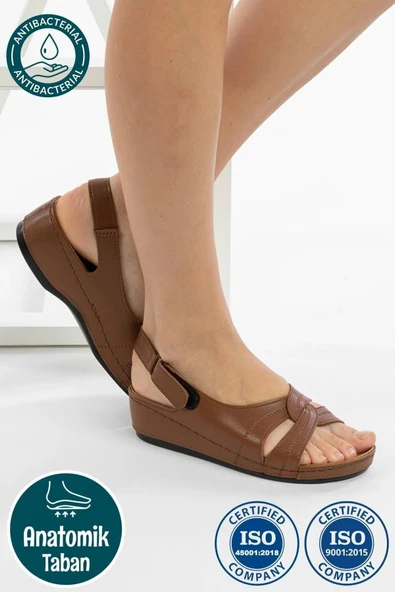 Roy Jones Kadın Ortopedik Anatomik Tabanlı Topuklu Konfor Modeli Anne Orta Yaş Genç Şık Sandalet Terlik