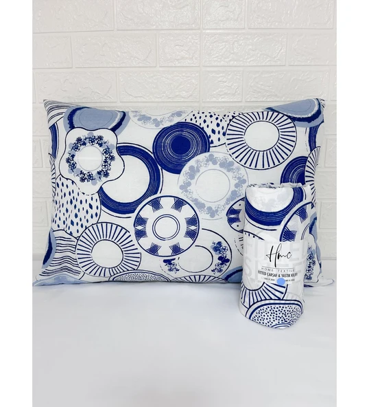HMCTEKS ÇİFT KİŞİLİK LASTİKLİ ÇARŞAF 2 ADET YASTIK KILIFI 180x200