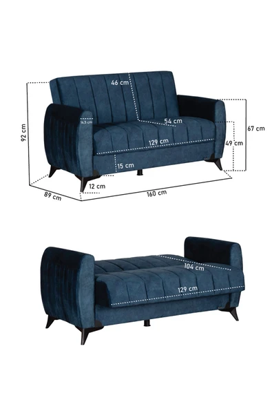 Kilim Mobilya Linda Koltuk Takımı 3 2 B B Yeşil - Resim 8