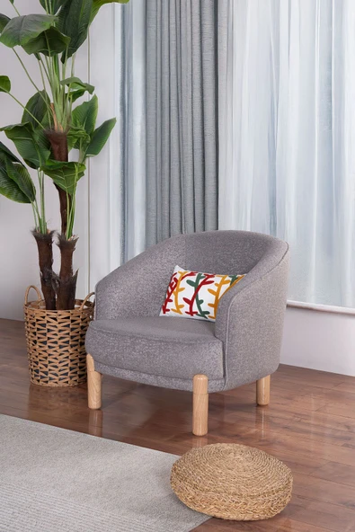 Kilim Mobilya Bohera Bohem Berjer Gri