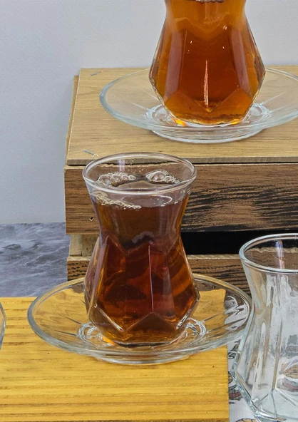 Lavinia 12 Parça Çay Seti - 6 Kişilik Çay Bardağı Takımı - 130 ML - 3