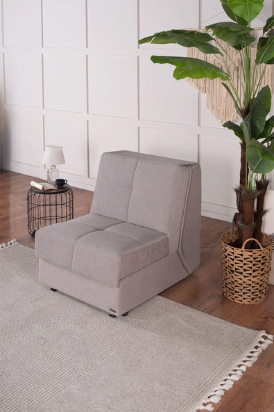 Kilim Mobilya Robin Tek Kişilik Yatak Olabilen Koltuk Açık Kahverengi - 2