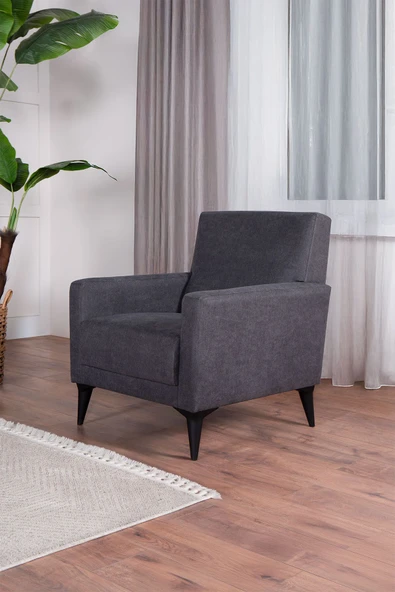 Kilim Mobilya Linda Berjer Yüksek Ayaklı Antrasit