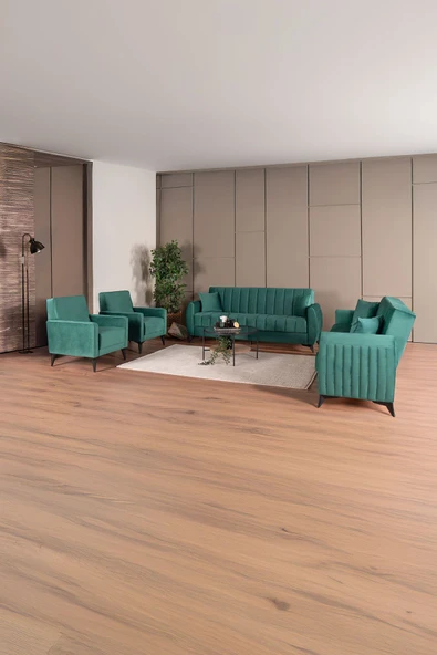 Kilim Mobilya Linda Koltuk Takımı 3 3 B B Yeşil