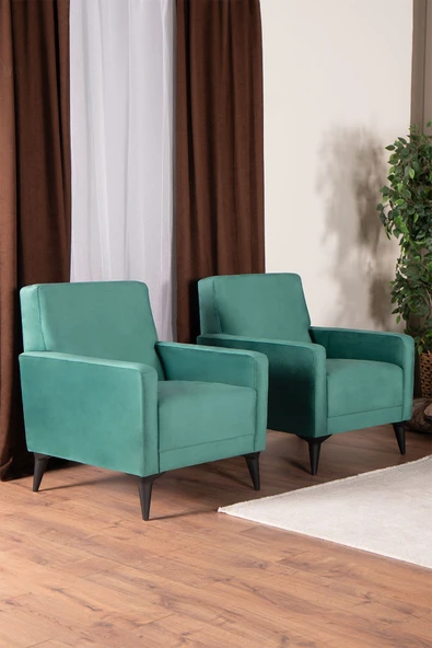 Kilim Mobilya Linda Koltuk Takımı 3 3 B B Yeşil - 5