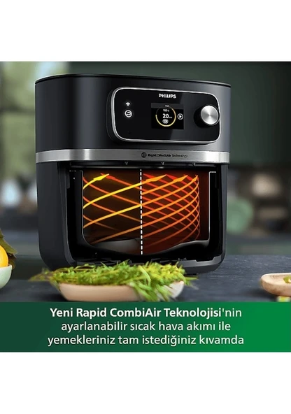 Philips HD9880/90 7000 Serisi Combi XXL Connected 8.3 LT Yağsız Airfryer Fritöz - 12