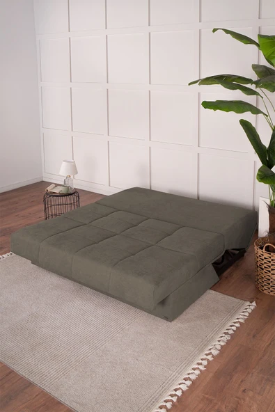 Kilim Mobilya Robin Kanepe Üç Kişilik Çift Kişilik Yatak Olabilen Kanepe Kahverengi - 3
