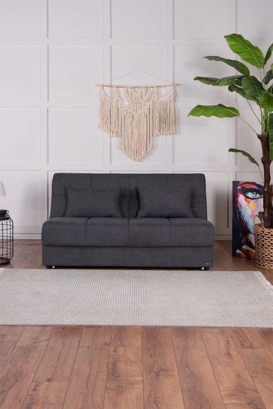 Kilim Mobilya Robin Iki Kişilik Yatak Olabilen Koltuk Antrasit