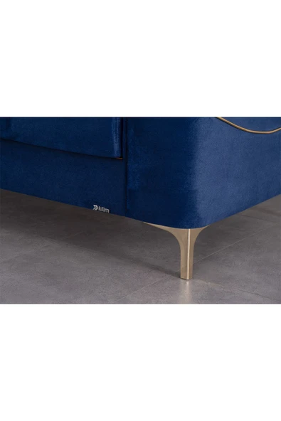 Kilim Mobilya Vogel Yüksek Ayaklı Berjer Lacivert - Resim 2