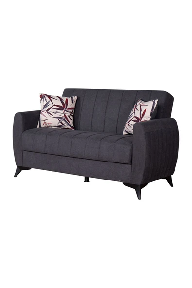 Kilim Mobilya Linda Iki Kişilik Kanepe Yüksek Ayaklı Antrasit - 4