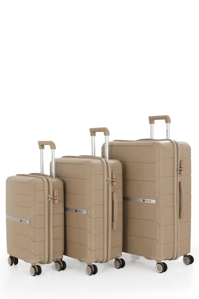 MÇS 366 POLİPROPİLEN KIRILMAZ 3 LÜ VALİZ SETİ