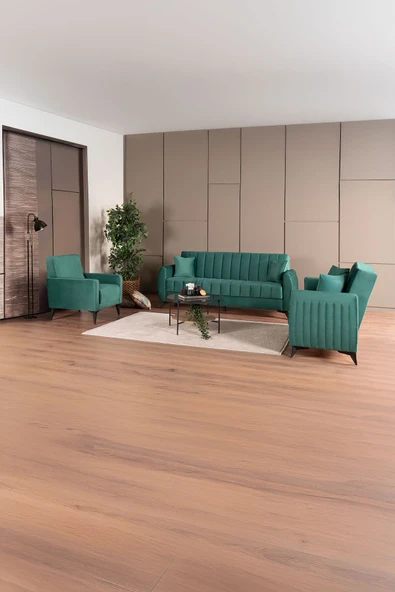 Kilim Mobilya Linda Koltuk Takımı 3 2 B Kahverengi