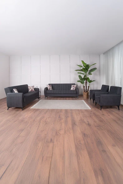 Kilim Mobilya Linda Koltuk Takımı 3 3 B B Antrasit