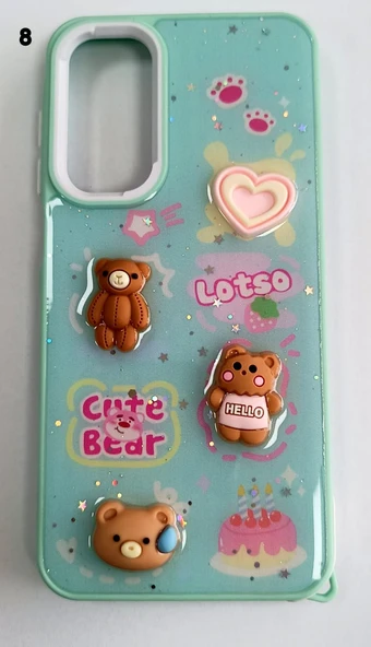 Samsung Galaxy A34 Uyumlu Kabartmalı Süslü Kamera Korumalı Lüks Kılıf - Resim 8