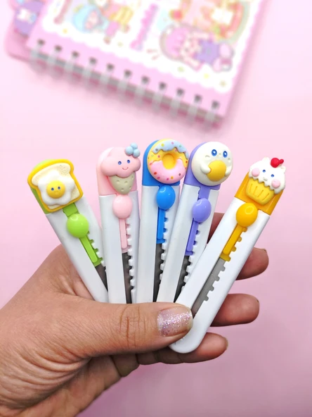 Mini Şekilli Maket Bıçağı - Sevimli Dondurma - 5