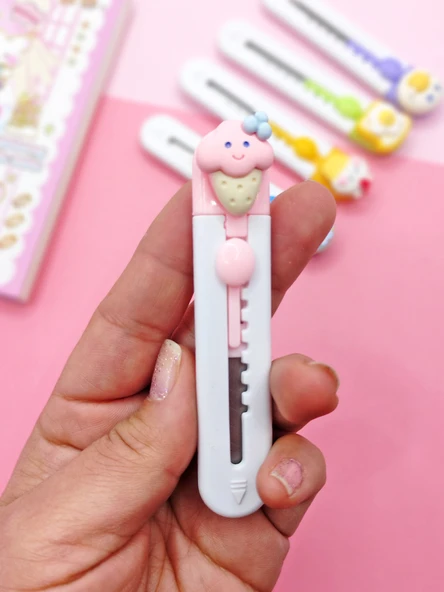 Mini Şekilli Maket Bıçağı - Sevimli Dondurma - 2