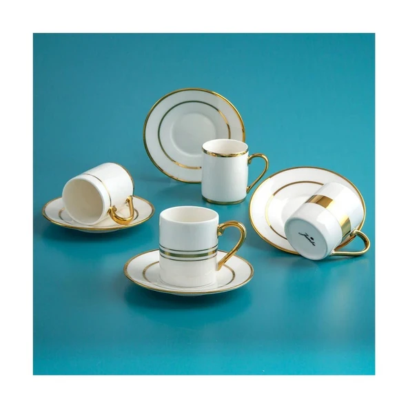 Jumbo Luces Gold 4 Kişilik Kahve Fincan Takımı