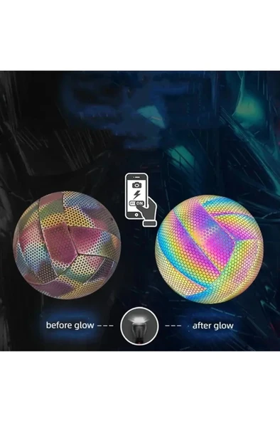 Kapris Fosfor Desenli Dikişli Voleybol Topu VB307 - 4