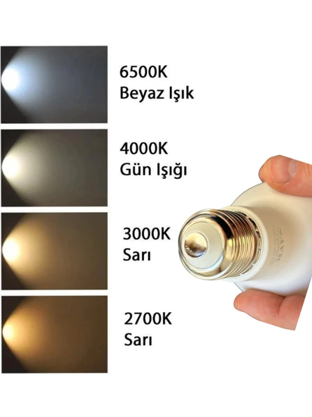 (6 Adet) Şavk 8W (54W) Sarı Işık (3000K) E27 Duylu (Kalın Duy) Led R63 Ampul - 5