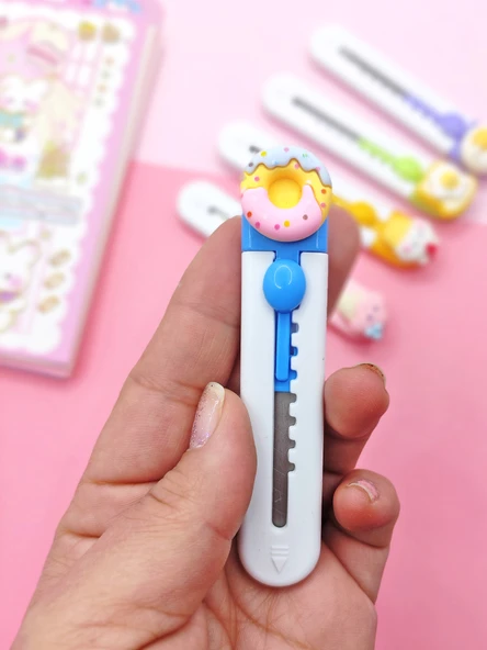 Mini Şekilli Maket Bıçağı - Sevimli Donut - 2