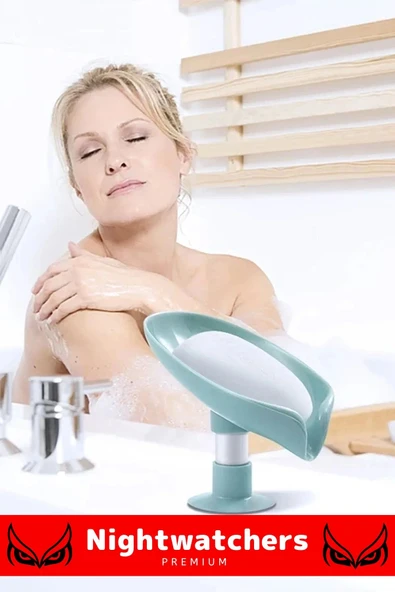 Şık Tasarım Tezgah Üstü Mutfak Banyo Bulaşık Lavabo Vantuzlu Su Tutmaz Giderli Katı Sabunluk - 5