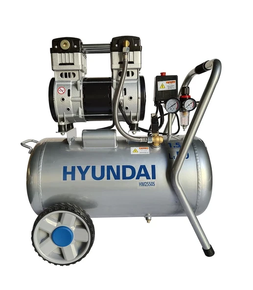 Hyundai HM2550S 1100 W 50 lt Sessiz Yağsız Hava Kompresörü - 2