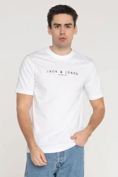 JACK JONES Erkek BEYAZ T-Shirt 12275186