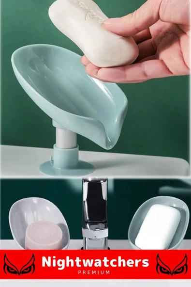 Şık Tasarım Tezgah Üstü Mutfak Banyo Bulaşık Lavabo Vantuzlu Su Tutmaz Giderli Katı Sabunluk - 6