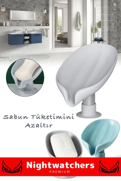 Şık Tasarım Tezgah Üstü Mutfak Banyo Bulaşık Lavabo Vantuzlu Su Tutmaz Giderli Katı Sabunluk - 4