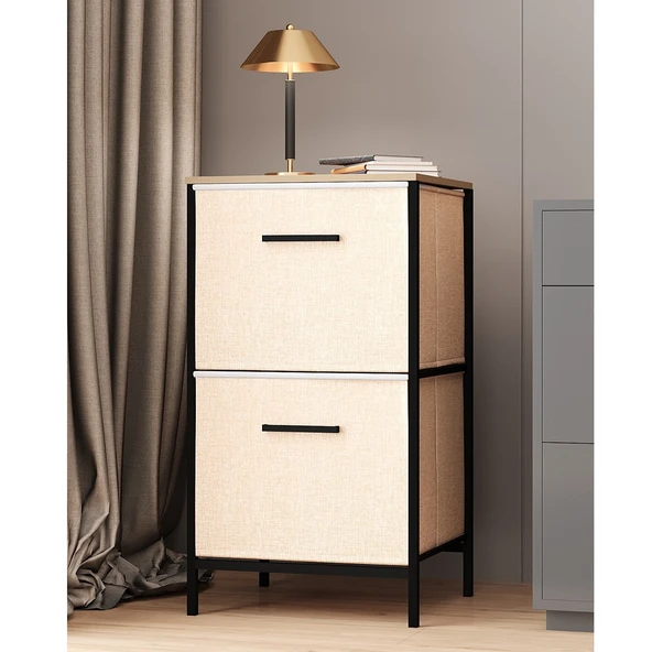 Çok Amaçlı Dolap 2 Çekmeceli Orta Boy Komodin Sehpa Çam 1607 - 4