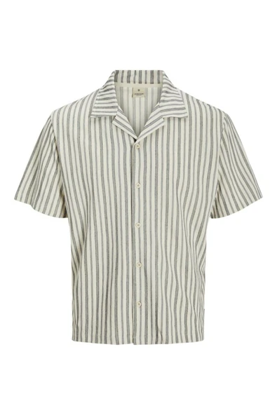 JACK JONES Erkek Ekru Kısa Kollu Tişört 12275085