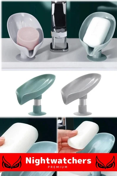 Şık Tasarım Tezgah Üstü Mutfak Banyo Bulaşık Lavabo Vantuzlu Su Tutmaz Giderli Katı Sabunluk - 7