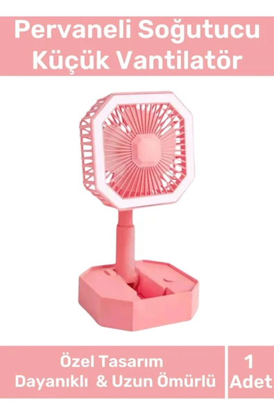 Deluxe Katlanabilir 2 Modlu Usb Şarjlı Sessiz Mini Fan Yelpazeli Pervaneli Soğutucu Vantilatör