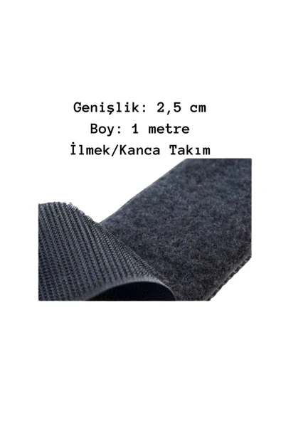 Çakabey Cırt Cırt Bant - İlmek/Kanca Takım Cırt - Yumuşak/Sert Cırt - Alt / Üst Cırt- 2,5 cm - 1 metre takım