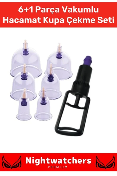Deluxe Series Selülit Çatlak Giderici Vakumlu Masaj Aleti 6'lı Kupa Hacamat Seti