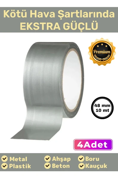 Özel Üretim Çok Amaçlı Su Geçirmez Sızdırmaz Güçlü Dayanıklı Izolasyon Gri Tamir Bandı 48 Mm 10 Mt 4