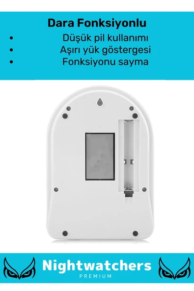 Özel Seri Yüksek Hassasiyet Pilli Dara Fonksiyonlu Otomatik Kapanma Özellikli Hassas Mutfak Terazisi - 3