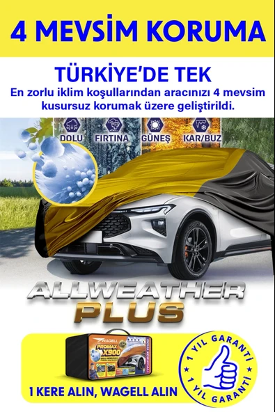 PROWAG Audi A1 2010 Ve Sonrası DOLU VE GÜNEŞ KORUMALI X900 Araba Brandası - Oto Çadır Örtü - 4