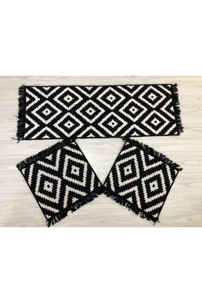 EFE Oto Koltuk Kilim Seti Siyah Beyaz