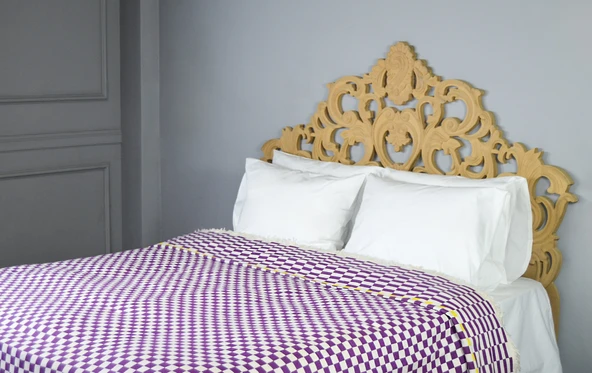 %100 Pamuklu Jakarlı Dama Desenli Çift Kişilik Pike 220x240 - 3