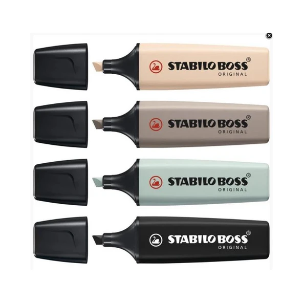 Stabilo Boss Nature Fosforlu Kalem 4 Renk - 70/4-2-5