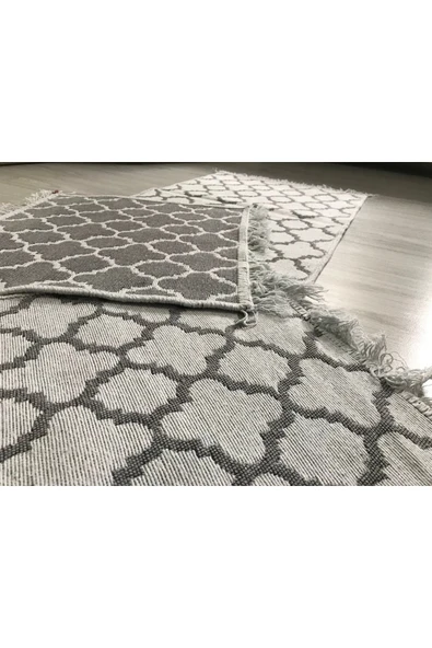 EFE Oto Koltuk Kilim Seti Çift Taraflı (GRİ-BEYAZ) - 3
