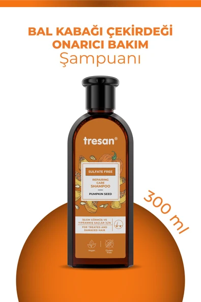 Tresan Bal Kabağı Çekirdeği Onarıcı Sülfatsız Bakım Şampuanı 300 ml - 2